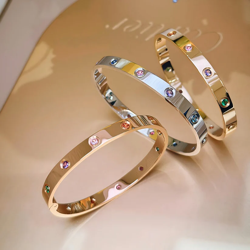 RAINBOW LOVE BRACELET 6.1MM 10 DIAMONDS - Image 3