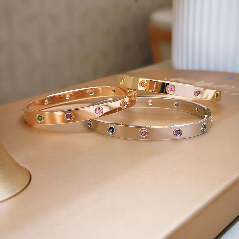 RAINBOW LOVE BRACELET 6.1MM 10 DIAMONDS - Image 6