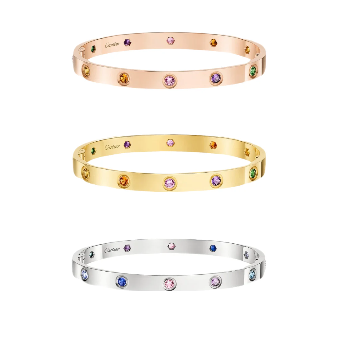 RAINBOW LOVE BRACELET 6.1MM 10 DIAMONDS - Image 2